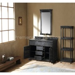 25 Inch Antique Black Single Sink Bathroom Vanity Set Free Shipping Minimalist - Karbonix