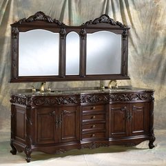 72 Inch Double Sink Bathroom Vanity With Brown Grey Patchwork Marble Classy Style - Karbonix