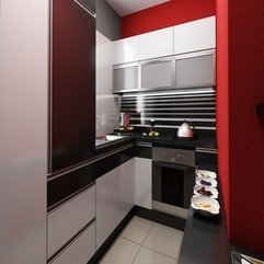 A Brilliant Design Modern Kitchen With Maroon Color - Karbonix