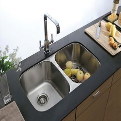Best Inspirations : A Set Of Supporting Accessories Double Bowl Kitchen Sinks Design Vibrant With - Karbonix