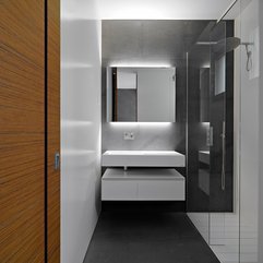 Above White Table Near Shower Area Bathroom White Washbasin - Karbonix