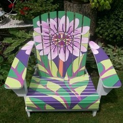 Adirondack Chairs Floral Painted - Karbonix