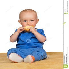 Adorable Baby Eating A Bun Royalty Free Stock Images Image 26327639 - Karbonix