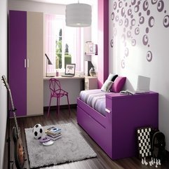 Amazing Contemporary Small Chic Bedroom Design In Purple White - Karbonix