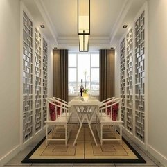 Amazing Hallway Dining Room Design With White Dining Table And - Karbonix