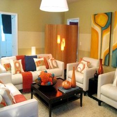 Best Inspirations : Amazing Modern Modern Living Room With Orange Color - Karbonix