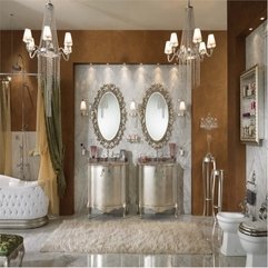 Antique Bathroom Designs With Fur Rug For Spacious Home Interior - Karbonix