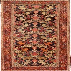 Antique Bidjar Persian Lion Rug From Nazmiyal - Karbonix