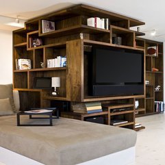 Antique New York City Apartment Wooden Bookcase Design Ideas - Karbonix
