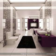 Antique Purple Black And White Bathroom Interior Design Home - Karbonix