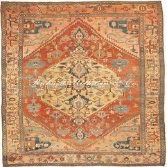 Antique Serapi Persian Carpet Antrr862 - Karbonix