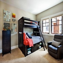 Best Inspirations : Apartment Awesome Dark Wood Bunk Beds With Stairs Contemporary - Karbonix