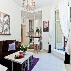 Apartment Design With Large Window Scandinavian Style - Karbonix