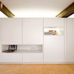 Best Inspirations : Apartment Fantastic White Cabinets And White Shelf Under Wooden - Karbonix