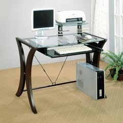 Apartment Great Glass Office Desk Minimalis Concept With Dark - Karbonix