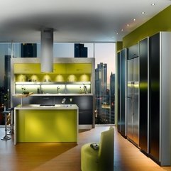 Apartment Kitchen Design In Green - Karbonix