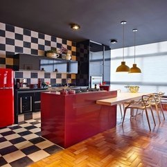 Best Inspirations : Apartment Stunning Black And White Kitchen Interior Design With - Karbonix