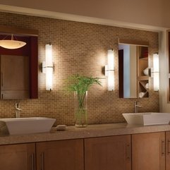 Apartment Unique White Bathroom Design With Antique Wall Lamp And - Karbonix