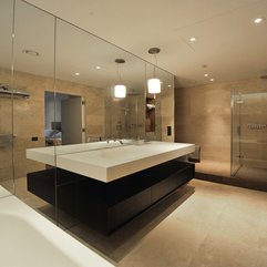 Best Inspirations : Apartment Wonderful Bathroom Design With Glass Wall Design - Karbonix