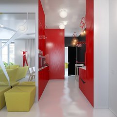 Best Inspirations : Apartments Beautiful Small Apartment Design Red Black Kitchen - Karbonix