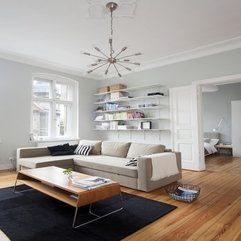 Apartments Unique Hanging Lamps Grey Sofa Wooden Table On Black - Karbonix