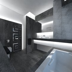 Best Inspirations : Appliances Breathaking Bathroom Design With Dashing Black Grey - Karbonix