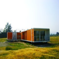 Best Inspirations : Architecture Chic And Creative Small Prefab Orange Countainer - Karbonix