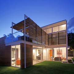 Best Inspirations : Architecture Cool Front Yard In Sensational Minimalist Block House - Karbonix