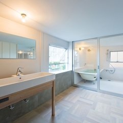 Best Inspirations : Architecture Cozy Modern Bathroom Design With Light Wood Vanity - Karbonix