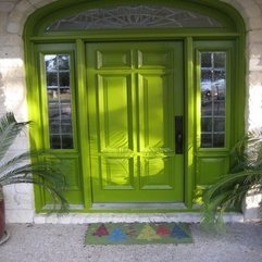 Architecture Creative Green Decorative Door With Awesome White - Karbonix