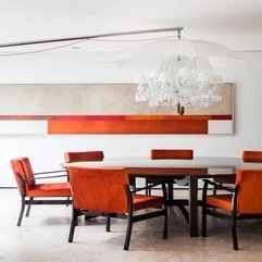 Architecture Eye Catching Orange Dining Room Table Set With - Karbonix