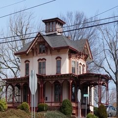 Best Inspirations : Architecture Gorgeous White Old Victorian House Style With Red - Karbonix