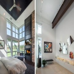 Architecture Luxury Suburb House Bedroom Design Fireplace Large - Karbonix