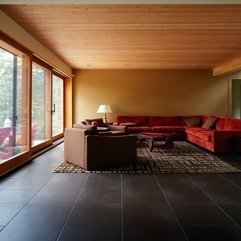Best Inspirations : Architecture Minimalist Living Room With Red Sofa Brown Sofas And - Karbonix