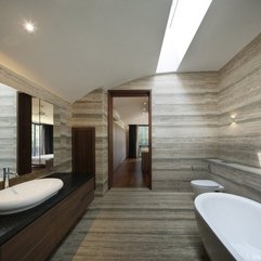 Architecture Sensational Bathroom Interior In Brown Color Design - Karbonix
