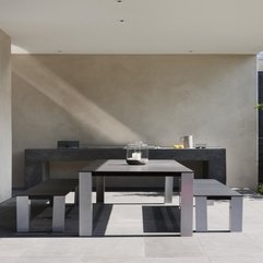 Best Inspirations : Architecture Sensational Outdoor Dining Furniture With Grey Bench - Karbonix