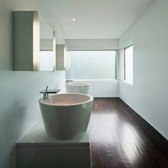 Best Inspirations : Architecture Stunning Modern Bathroom Design With Darkwood Floor - Karbonix