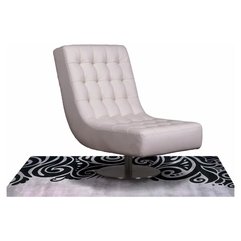 Armless Chair White By Diamond Sofa Jazz Swivel - Karbonix