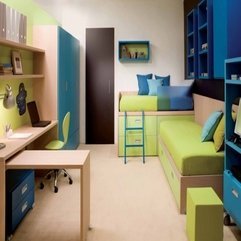 Arrangement Of Green Bed On Fun Bedroom Ideas For Two Children Cute - Karbonix