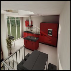 Arrangement Red Kitchen - Karbonix