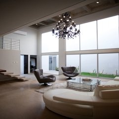 Artistic Concept Modern Living Room High Ceiling - Karbonix