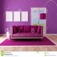 Artistic Contemporary Purple Living Room - Karbonix