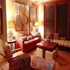Artistic Designing Red Living Room - Karbonix