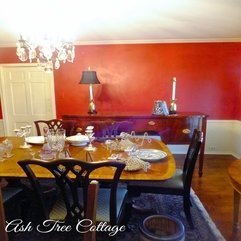 Ash Tree Cottage Newly Painted Red Dining Room - Karbonix