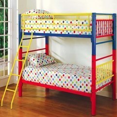 Attractive And Colorful Bedroom Design For Twin Girls With Simple - Karbonix