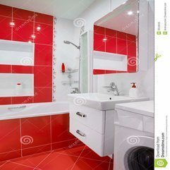 Attractive Design Bathroom With Washing Machine - Karbonix