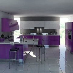 Attractive Design Purple Contemporary Kitchen Cabinets Design - Karbonix