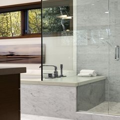 Attractive Grey Tile In Bathroom - Karbonix