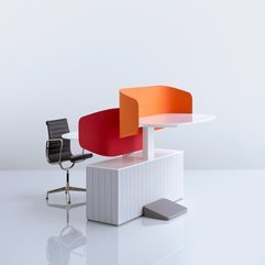 Best Inspirations : Attractive Modern Office With Orange Color - Karbonix