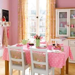 Best Inspirations : Awesome Dinig Room Decoration Pink Tablecloth And Cutlery Coosyd - Karbonix